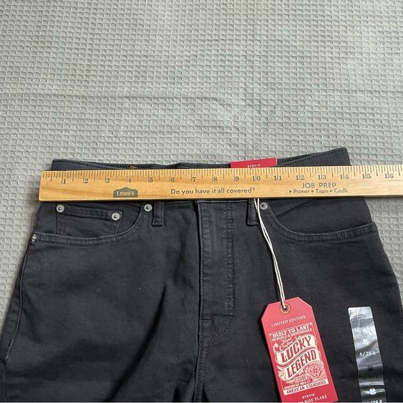 Lucky Brand Stevie High Rise Flare Jeans 6 / 28 NWT Women’s Black Studded - Picture 10 of 11
